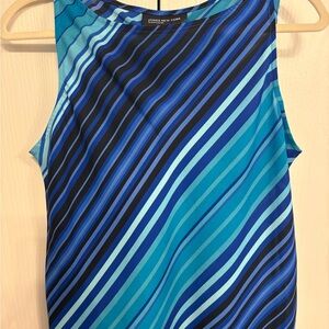 Jones New York Women's Vibrant Blue Wave Tank Top